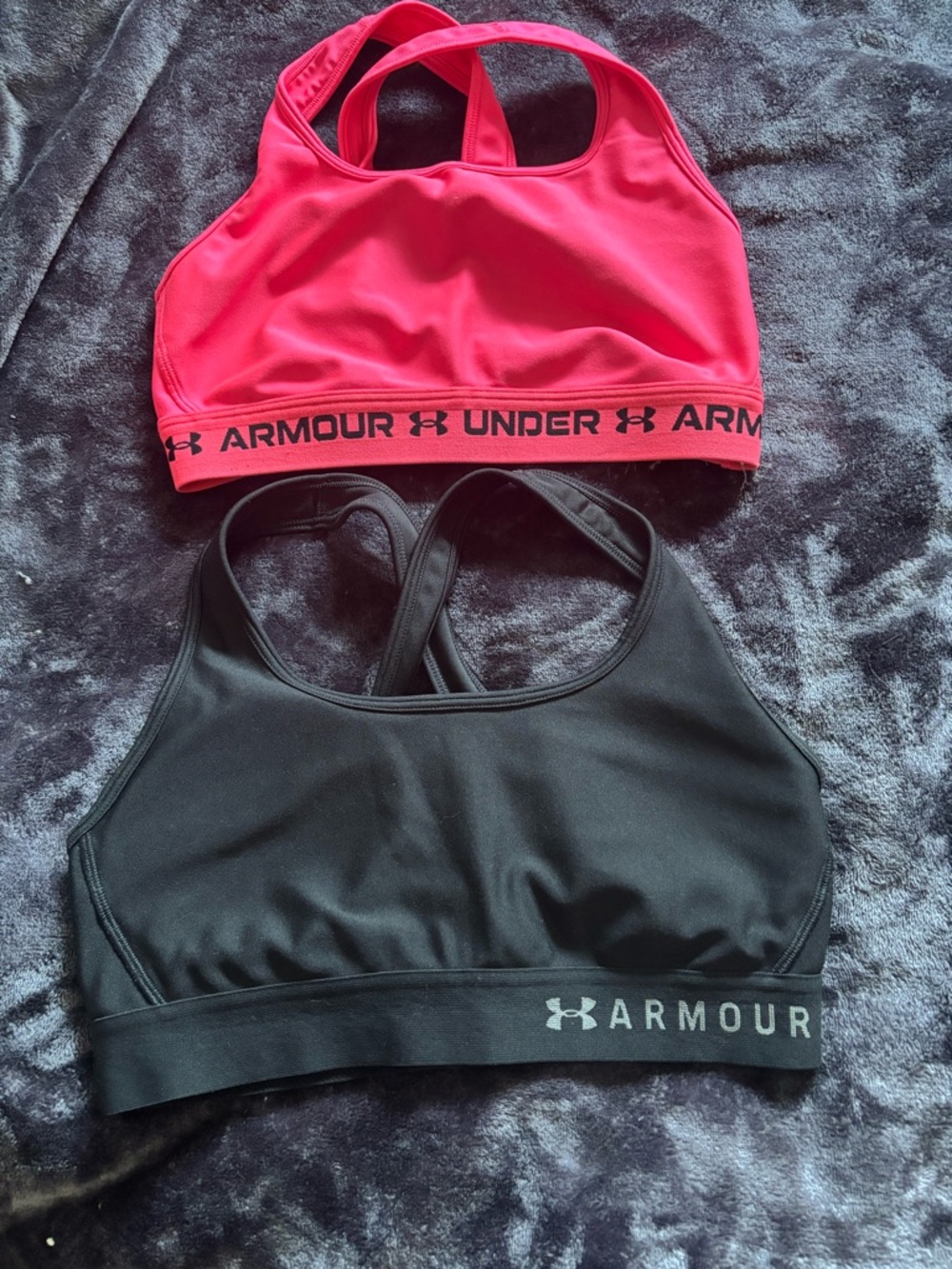 Under Armour  Duo Sports Bras - Black & Pink